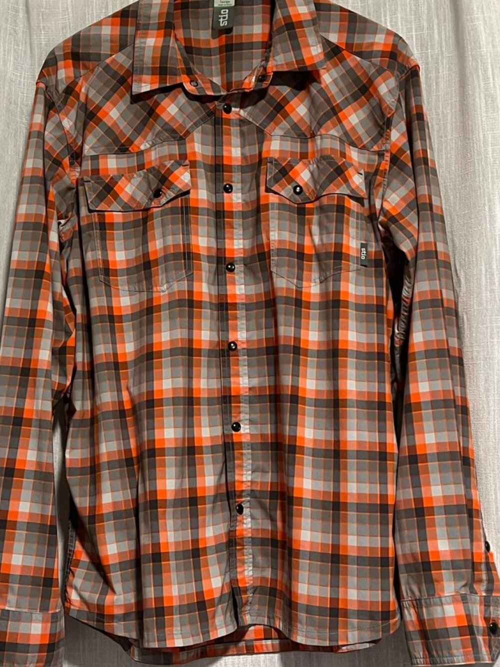 Stio Eddy Drift Lightweight Tech Shirt Nylon Blend Bonfire Color Size L